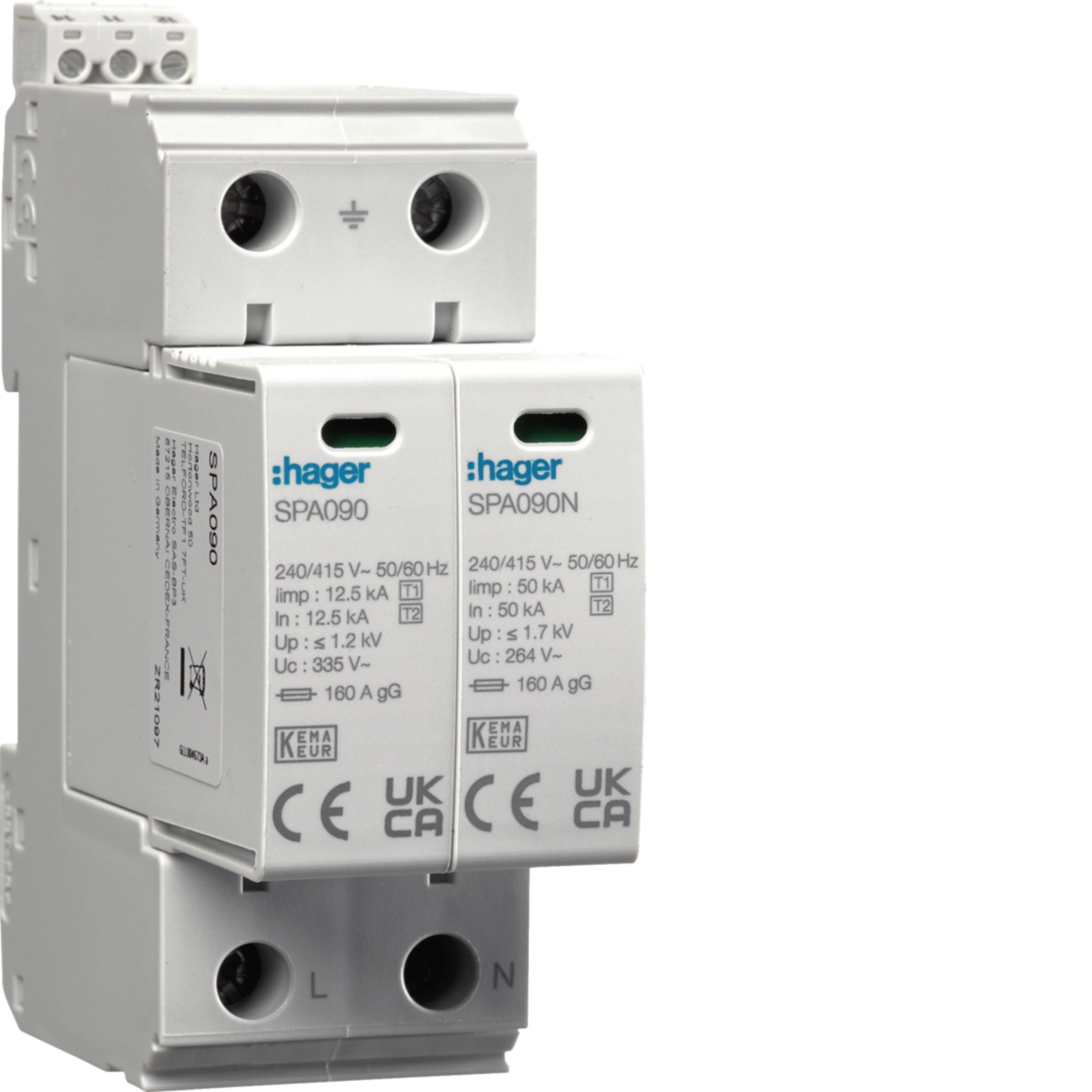 Descarcator supratensiune T1+T2 12,5/25kA 2P Hager SPA911 [1]