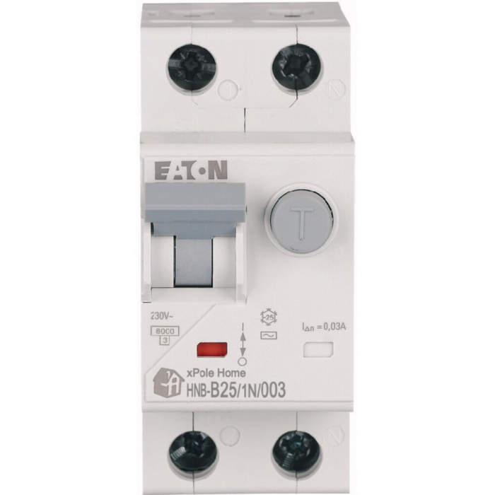 Diferential 25A 1P+N B 30mA 6kA HNB-B25/1N/003 Xpole Eaton 195123 [2]