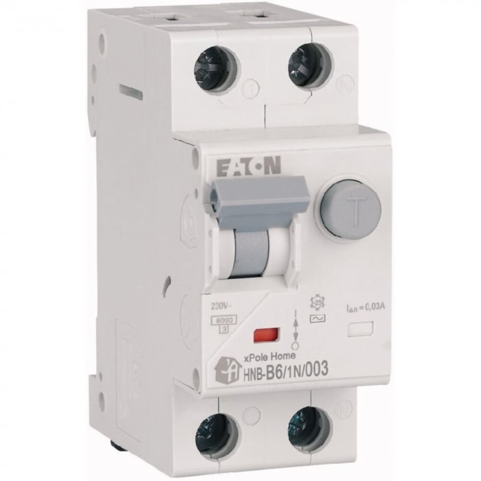 Diferential 6A 1P+N B 30mA 6kA HNB-B6/1N/003 Xpole Eaton 195118 [1]