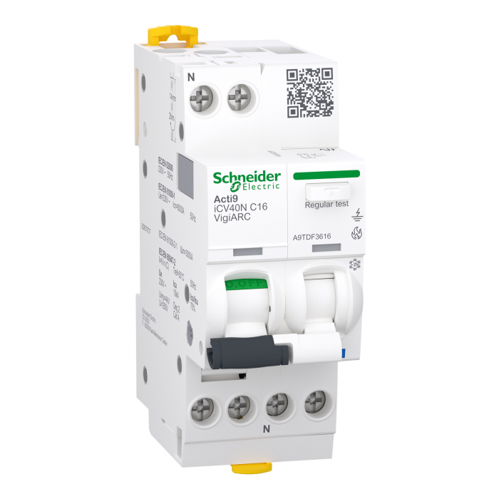 Diferential AFDD cu detectie arc electric 1P+N 16A C 30mA 6KA Schneider A9TDF3616 [1]