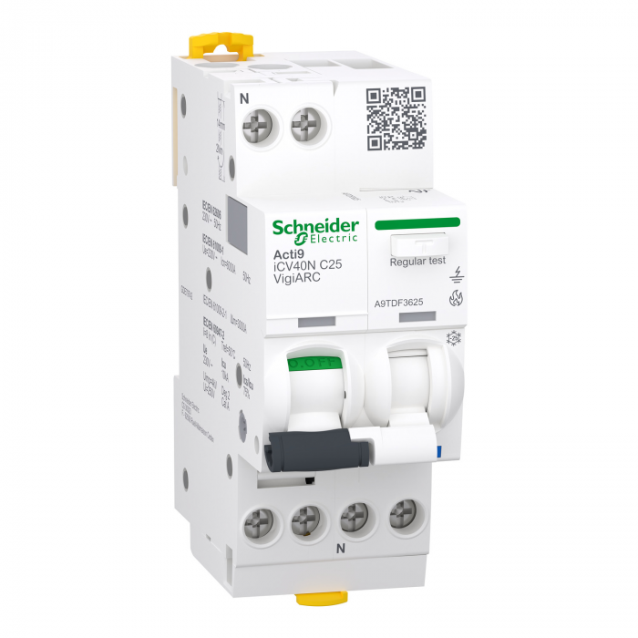 Diferential AFDD cu detectie arc electric 1P+N 25A C 30mA 6KA Schneider A9TDF3625 [1]