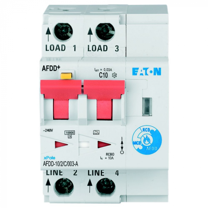 Diferential cu detectie arc electric 10A C 30mA 10kA Xpole Eaton AFDD-10/2/C/003-A [2]