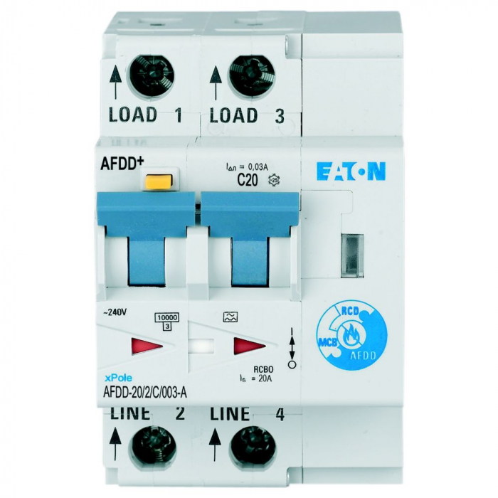 Diferential cu detectie arc electric 20A C 30mA 10kA Xpole Eaton AFDD-20/2/C/003-A [2]