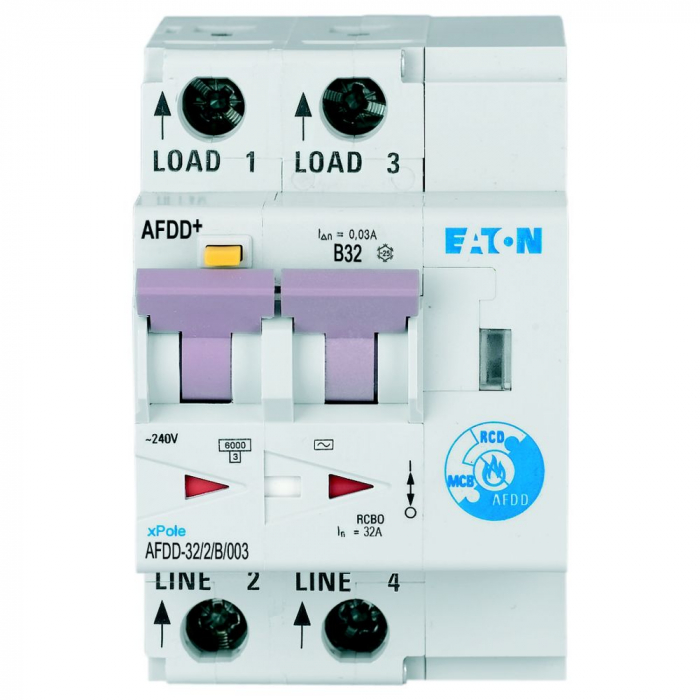 Diferential cu detectie arc electric 32A B 30mA 10kA Xpole Eaton AFDD-32/2/B/003 [2]