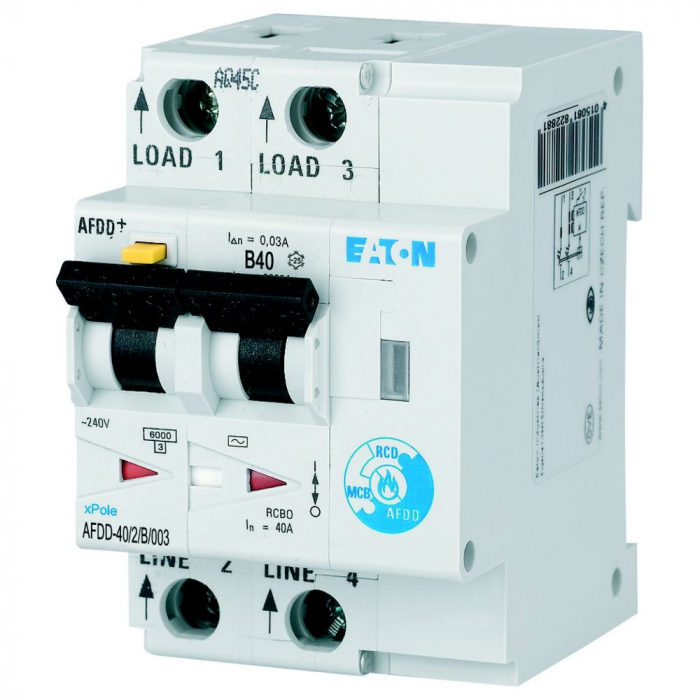 Diferential cu detectie arc electric 40A B 30mA 10kA Xpole Eaton AFDD-40/2/B/003 [1]