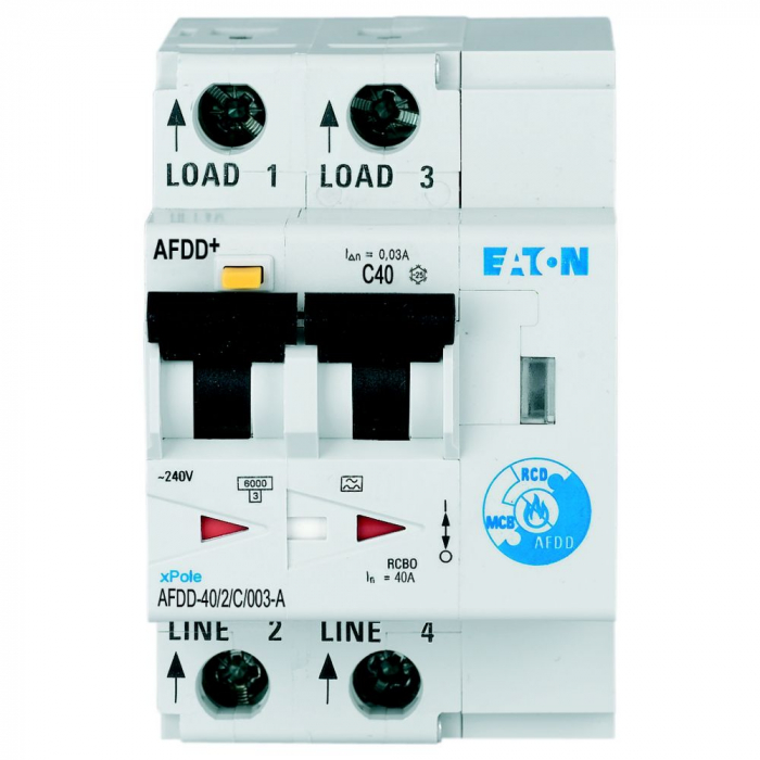 Diferential cu detectie arc electric 40A C 30mA 10kA Xpole Eaton AFDD-40/2/C/003-A [2]
