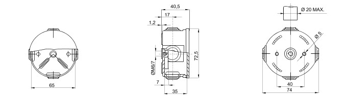 Doza de legatura,derivatie PT cu presetupe Gewiss IP44 GW44001 [2]
