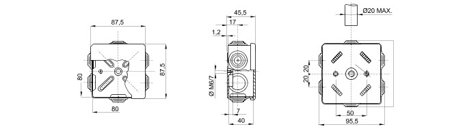 Doza de legatura,derivatie PT cu presetupe Gewiss IP44 GW44003 [2]