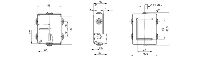 Doza de legatura,derivatie PT cu presetupe Gewiss IP55 GW44005 [2]