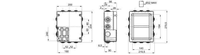 Doza de legatura,derivatie PT cu presetupe Gewiss IP55 GW44008 [2]