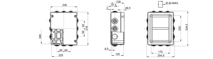 Doza de legatura,derivatie PT cu presetupe Gewiss IP55 GW44009 [2]