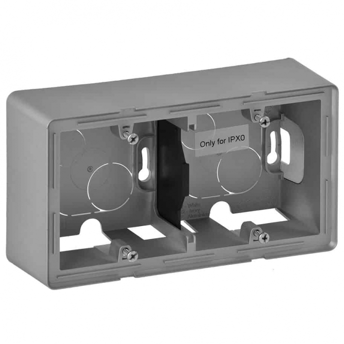 Doza PT 2 posturi Legrand Valena Life aluminiu 754212 [1]