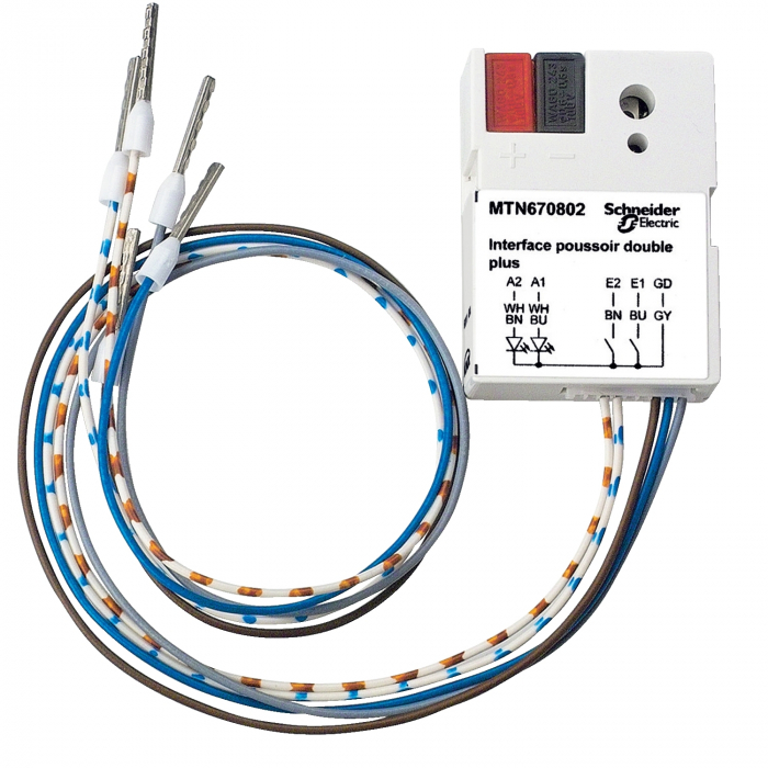 Interfata buton plus 2 aparate Schneider alb MTN670802 [1]