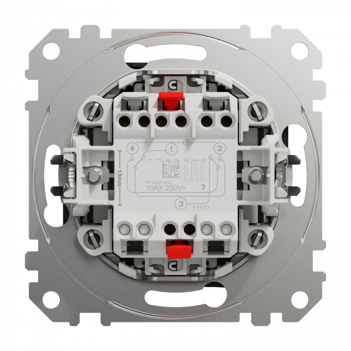 Intrerupator cap cruce cu led albastru Schneider Sedna antracit SDD114107L [3]