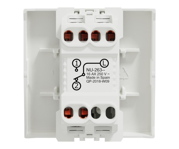 Intrerupator cap scara 2M borne surub Noua Unica alb NU326318 [2]
