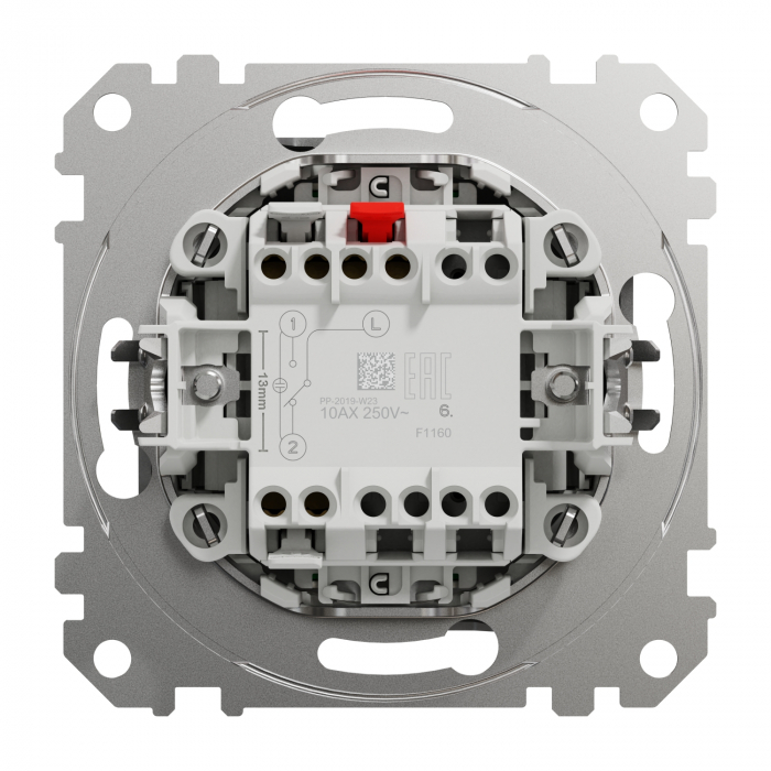Intrerupator cap scara cu led albastru Schneider Sedna aluminiu SDD113106L [3]