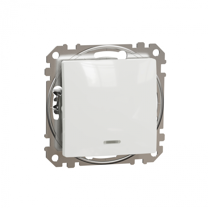 Intrerupator cap scara cu led rosu Schneider Sedna alb SDD111106N [1]