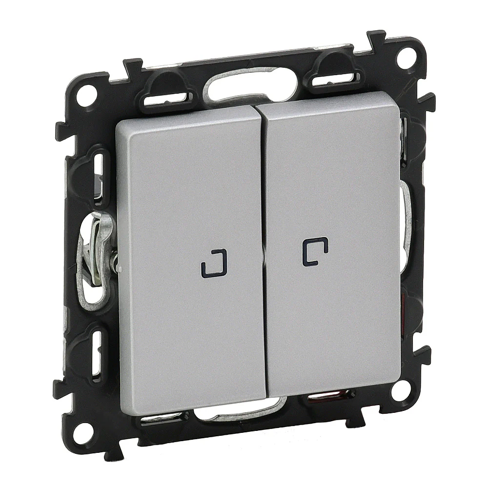 Intrerupator cap scara dublu cu led Legrand Valena Life aluminiu 752309 [1]