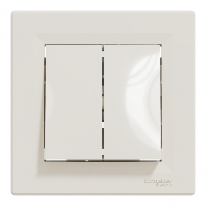 Intrerupator cap scara dublu Schneider Asfora crem EPH0600123 [2]