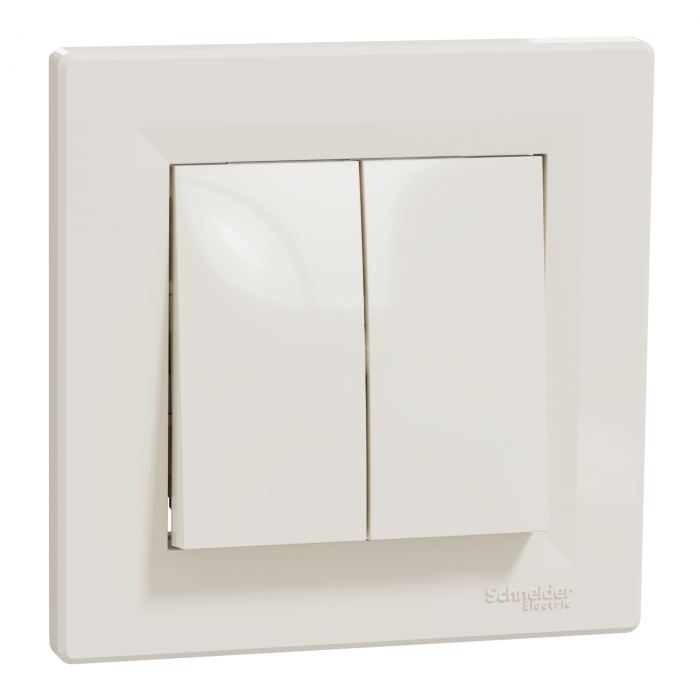 Intrerupator cap scara dublu Schneider Asfora crem EPH0600123 [1]