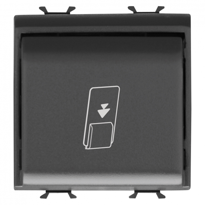 Intrerupator card 2M Gewiss Chorus negru GW12039 [1]