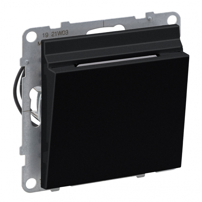 Intrerupator cu cartela Legrand Suno negru 721475 [1]