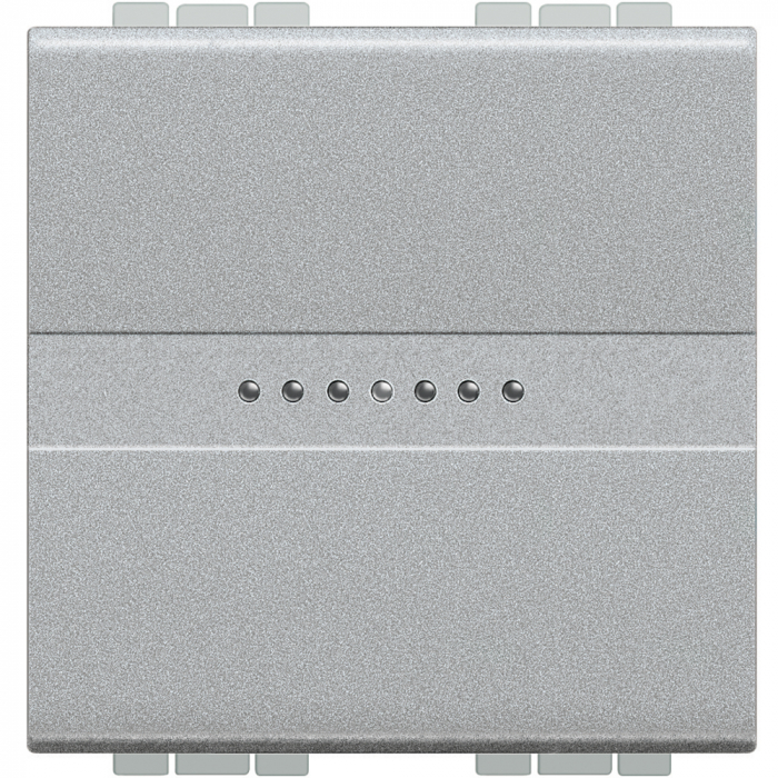 Intrerupator cu revenire AXIAL Living Light Bticino 2M aluminiu NT4055M2A [1]