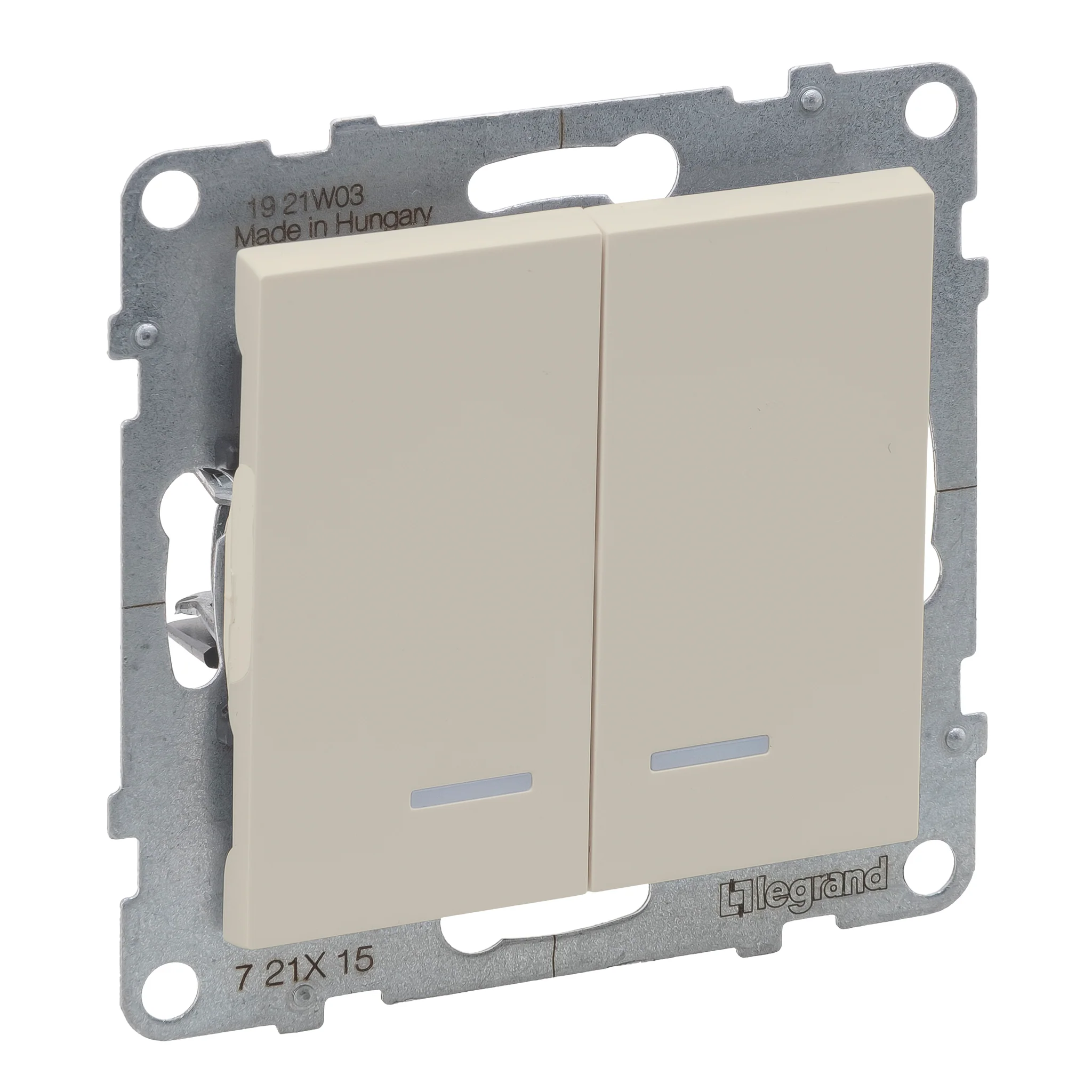 Intrerupator dublu cu led Legrand Suno ivoar 721215 [1]