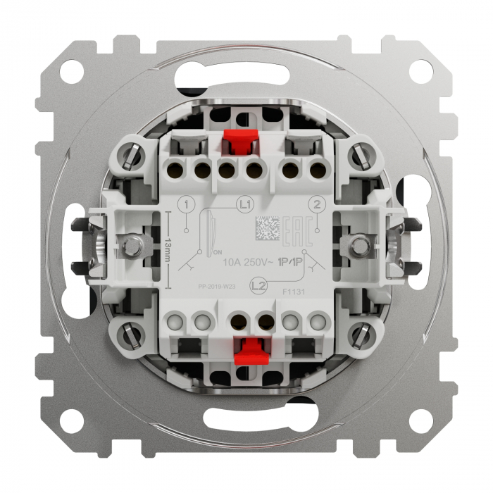 Intrerupator dublu cu revenire Schneider Sedna antracit SDD114118 [3]