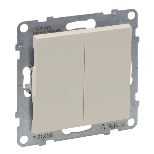 Intrerupator dublu Legrand Suno ivoar 721205 [1]