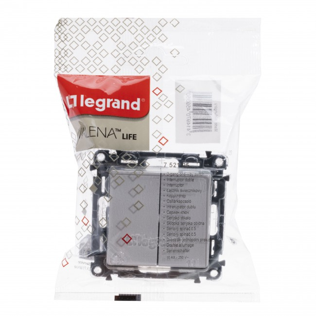 Intrerupator dublu Legrand Valena Life alb 752105 [2]