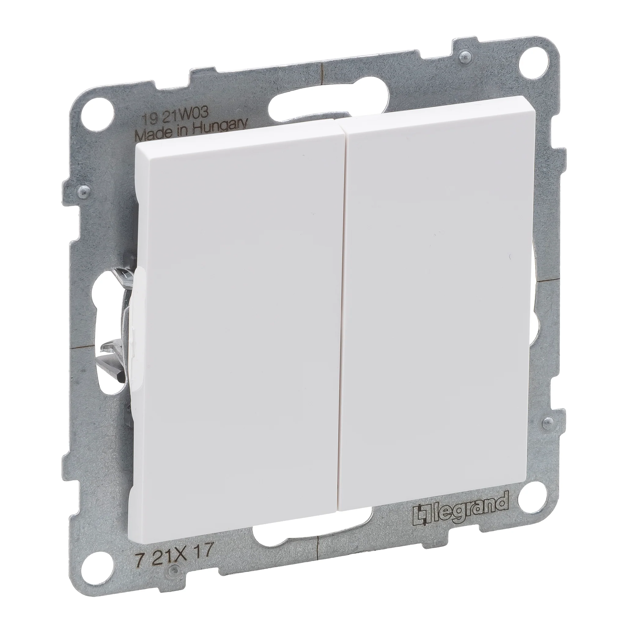Intrerupator dublu revenire Legrand Suno alb 721117 [1]