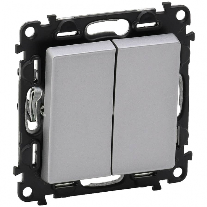 Intrerupator dublu revenire Legrand Valena Life aluminiu 752318 [1]