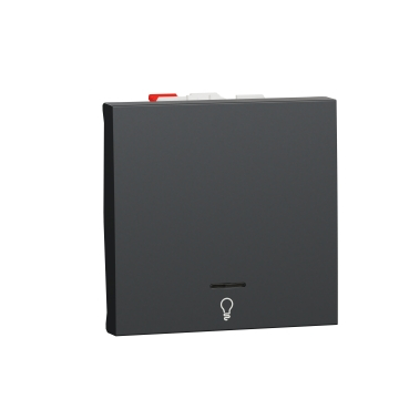 Intrerupator revenire simbol lumina cu led 2M Schneider Noua Unica antracit NU320654LN [1]