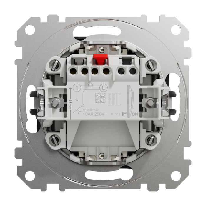 Intrerupator revenire simbol lumina cu led albastru Schneider Sedna antracit SDD114132L [3]