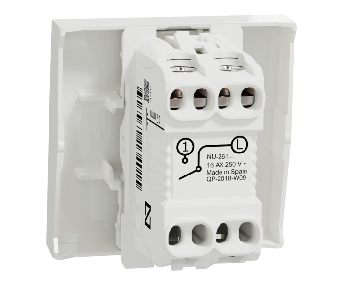 Intrerupator simplu 2M borne surub Noua Unica alb NU326118 [2]