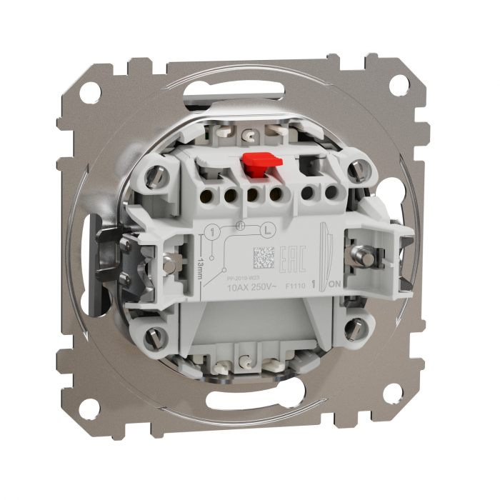 Intrerupator simplu cu led albastru Schneider Sedna aluminiu SDD113101L [3]