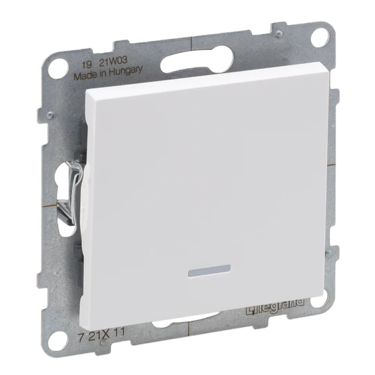 Intrerupator simplu cu led Legrand Suno alb 721111 [1]