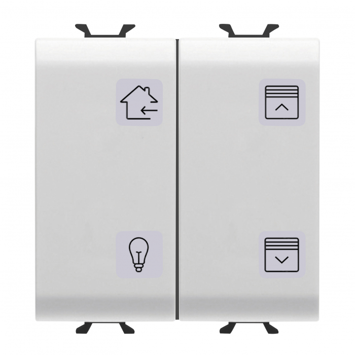 Panou cu simboluri 4 canale 2M Gewiss Chorus KNX alb MAT GW15787 [1]