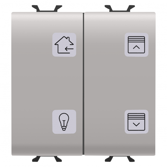 Panou cu simboluri 4 canale 2M Gewiss Chorus KNX bej MAT GW13787 [1]