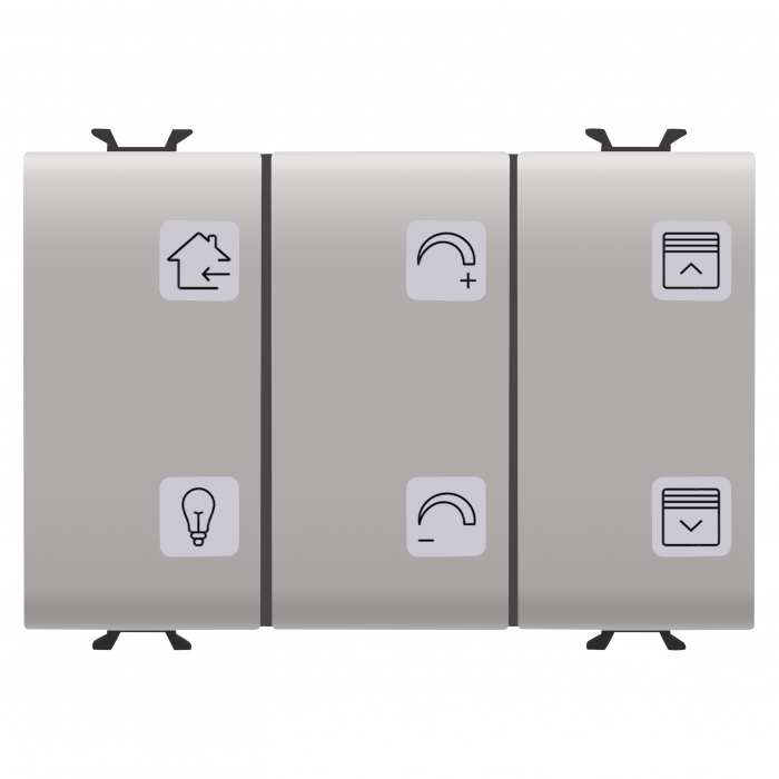 Panou cu simboluri 6 canale + 1 actuator 3M Gewiss Chorus KNX bej MAT GW13784A [1]