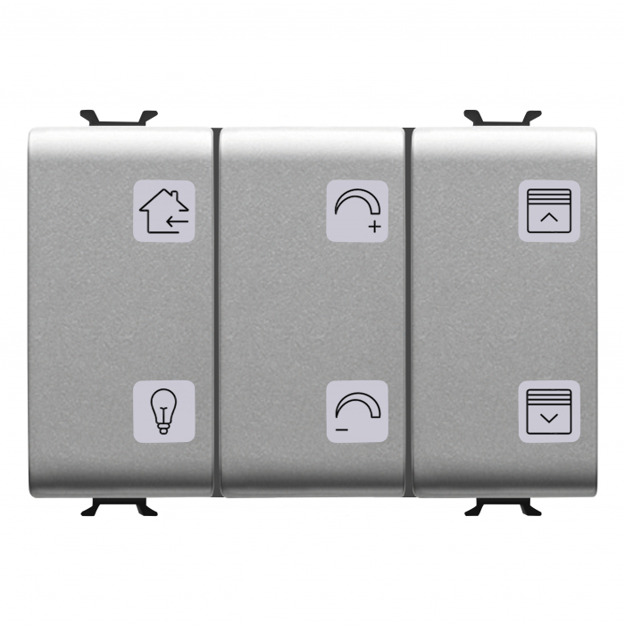 Panou cu simboluri 6 canale + 1 actuator jaluzele 3M Gewiss Chorus KNX titan GW14785A [1]