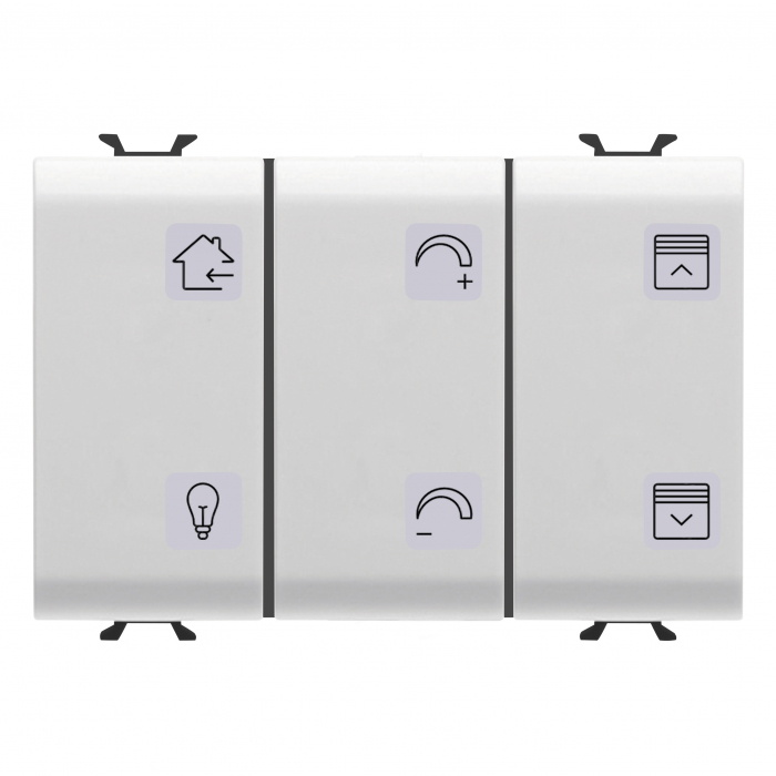 Panou cu simboluri 6 canale 3M Gewiss Chorus KNX alb GW10783A [1]