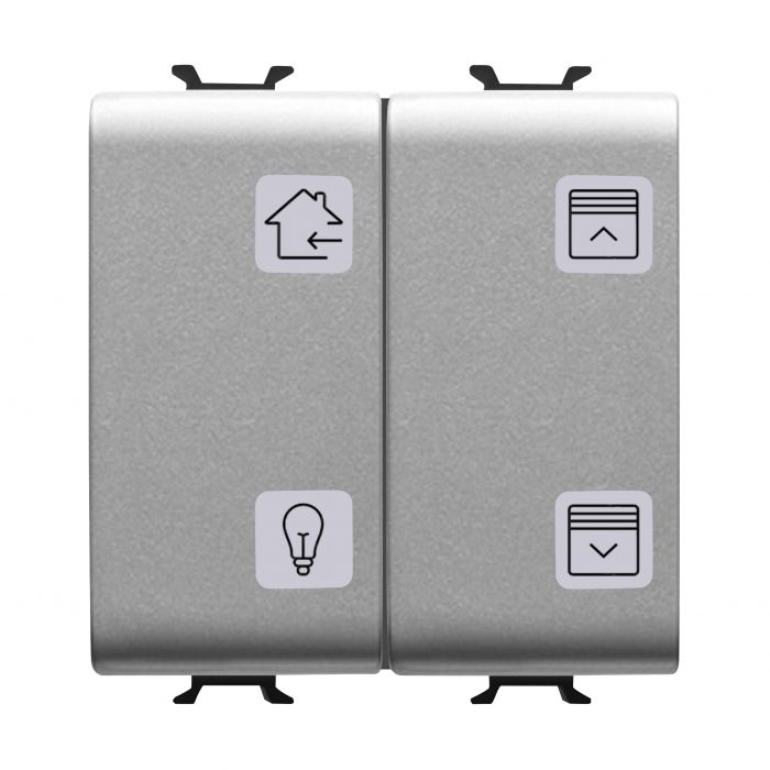 Panou cu simboluri interschimbabile 4 canale 2M Gewiss Chorus KNX titan GW14787 [1]