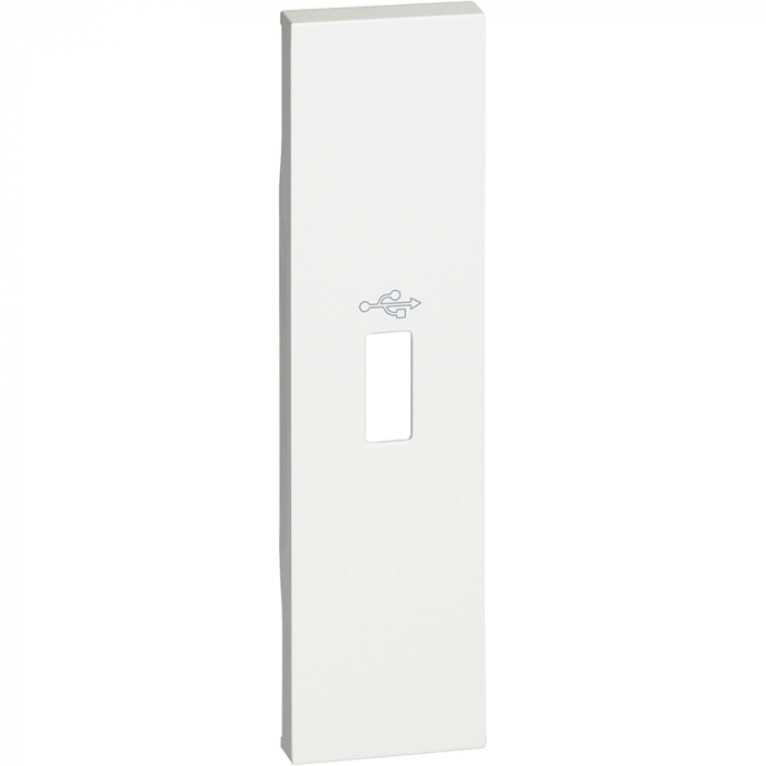 Placa priza conector USB 1M Living Now Bticino alb KW10P [1]