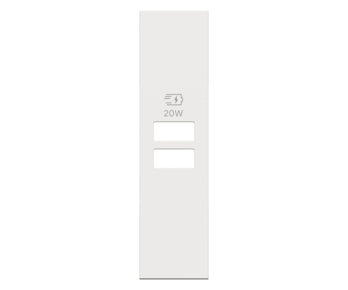 Placa priza USB pentru K4192AC, K4192CC 1M Living Now Bticino alb KW13PD [2]