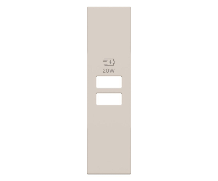 Placa priza USB pentru K4192AC, K4192CC 1M Living Now Bticino nisip KM13PD [2]