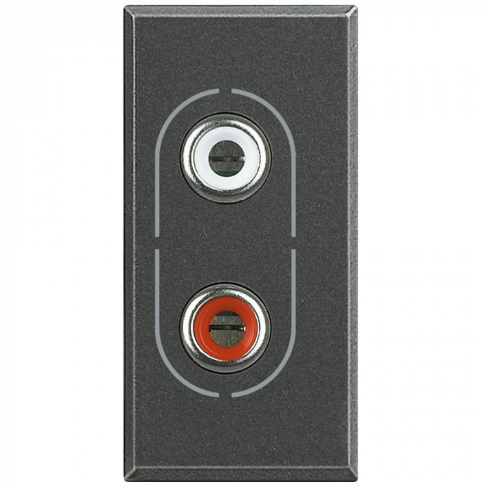 Priza audio RCA Axolute Bticino 1M antracit HS4281 [1]