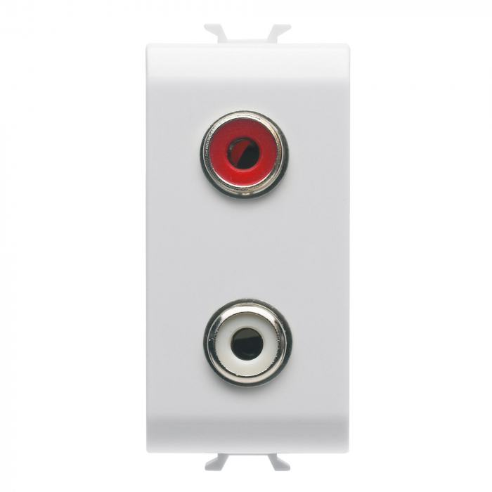 Priza audio si video RCA 1M Gewiss Chorus alb satinat MAT GW15453 [1]