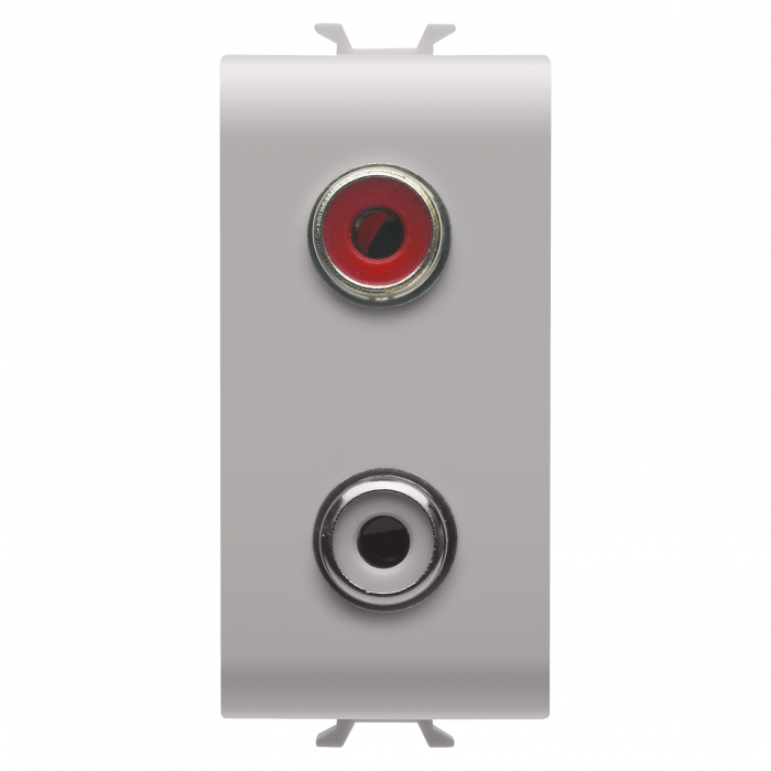 Priza audio si video RCA 1M Gewiss Chorus bej satinat MAT GW13453 [1]